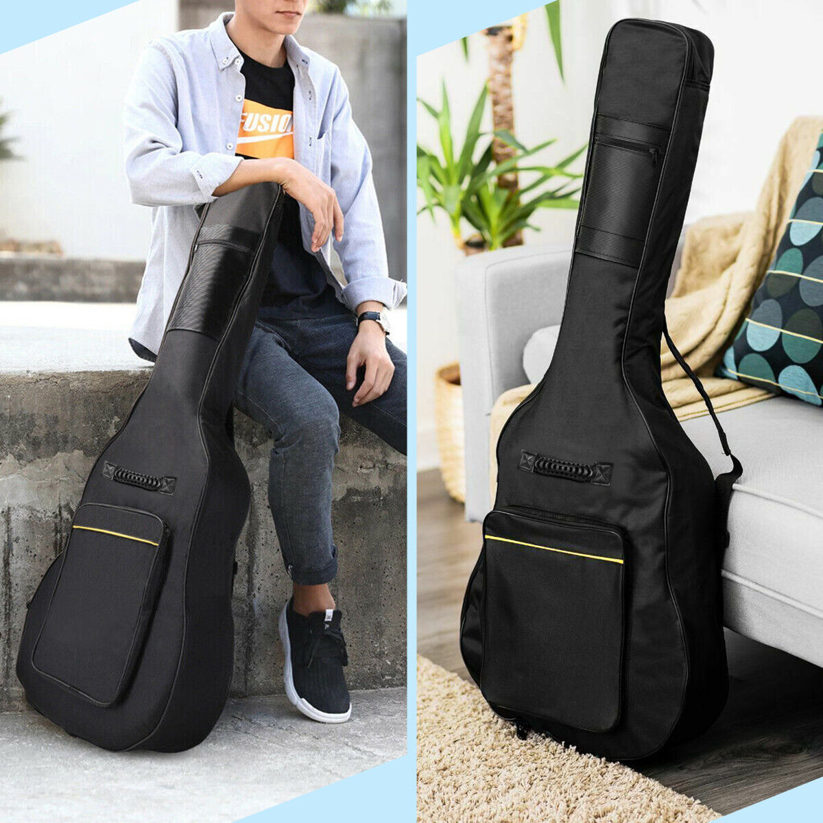 40"/41" Classical Acoustic Guitar Case Gig Bag Heavy Duty Thicken Soft Padded US Housmile Padded Protective Acoustic Guitar Gig Bag - фотография #11