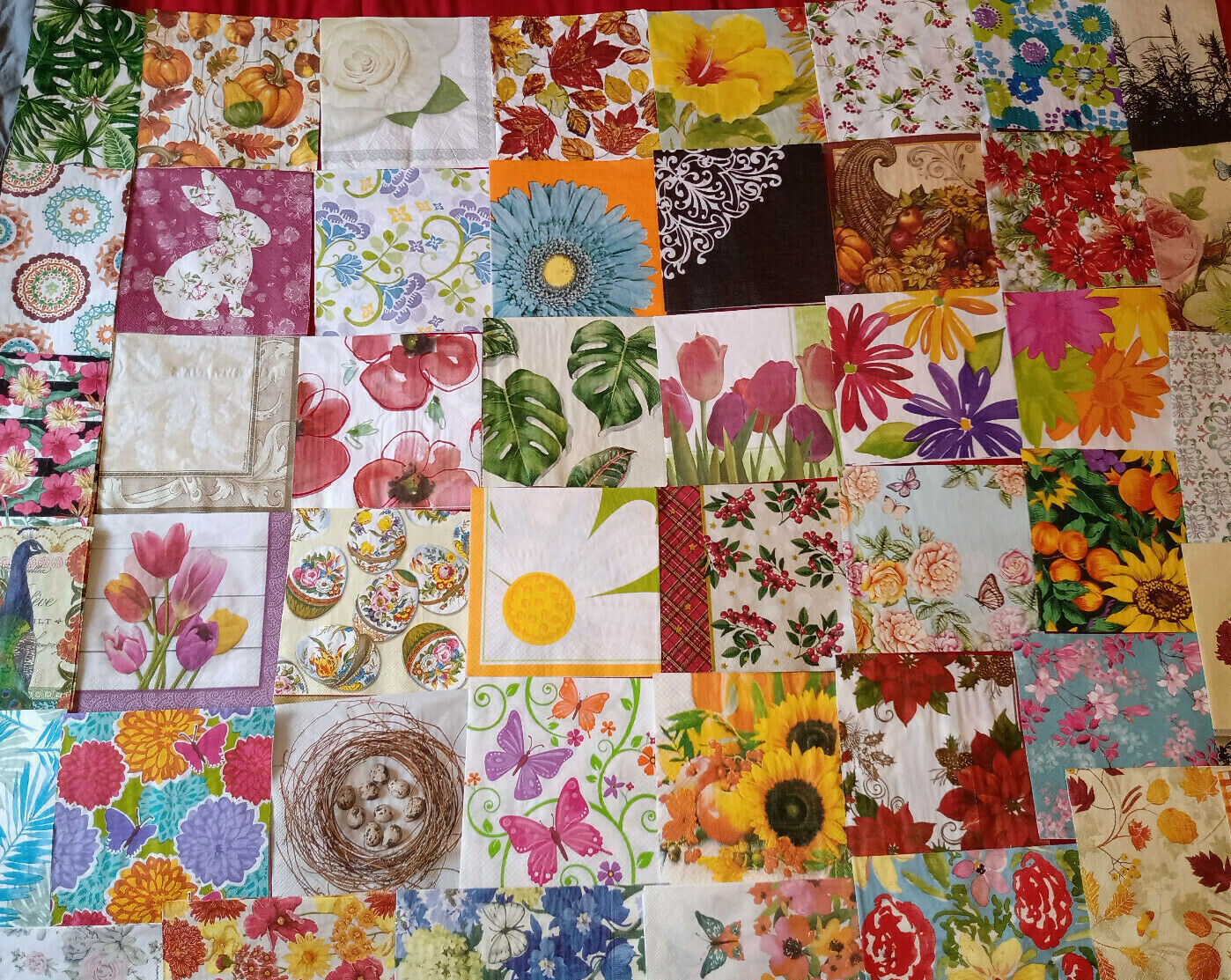 76 YEAR OF FLORALS, SEASONS & HOLIDAYS ~ LOT SET MIXED Paper Napkins ~ Decoupage Без бренда