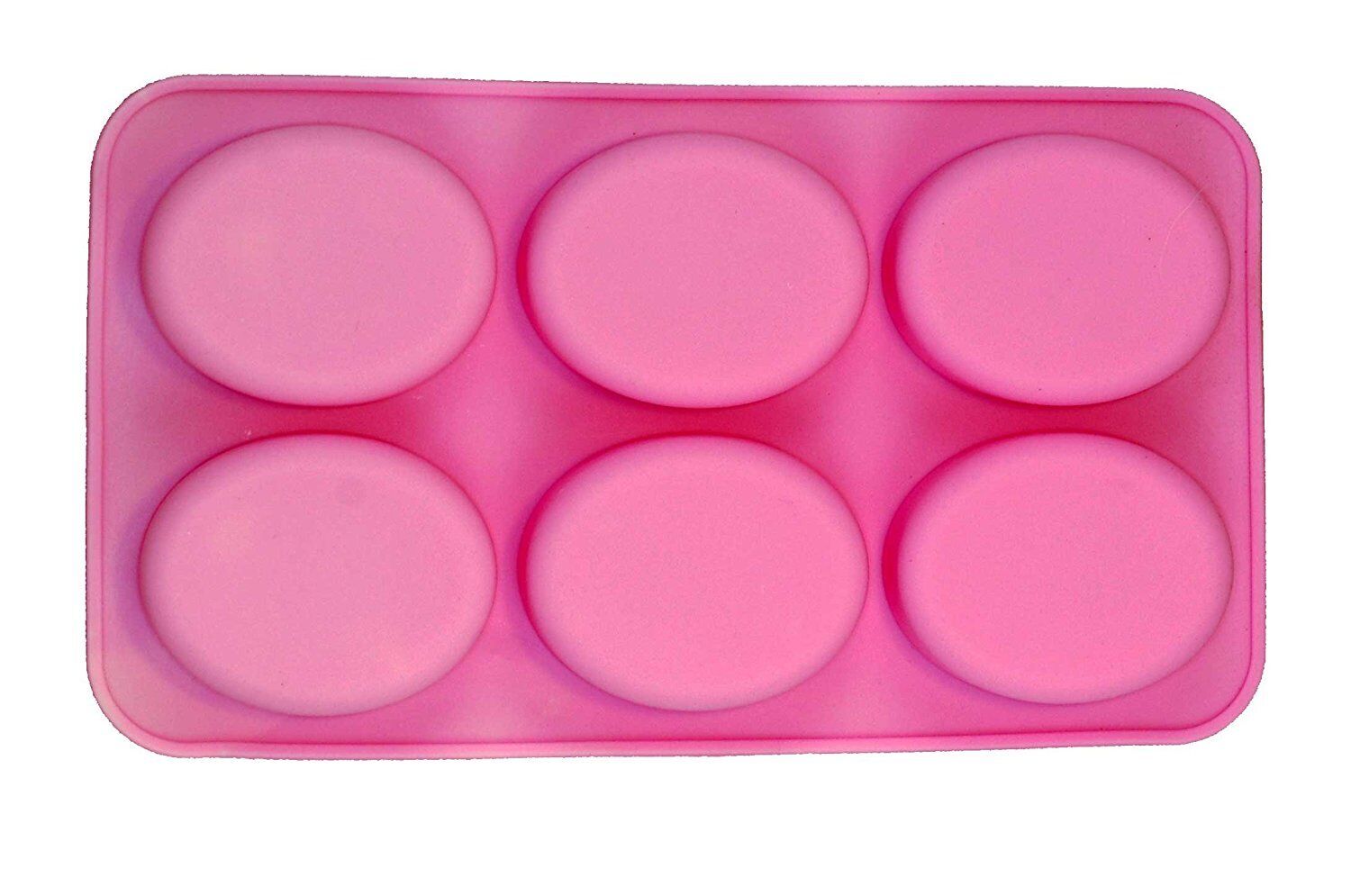 Set of 2 Oval Silicone Mold for Soap Bar Making Chocolate DIY Muffin Brownie Unbranded - фотография #4