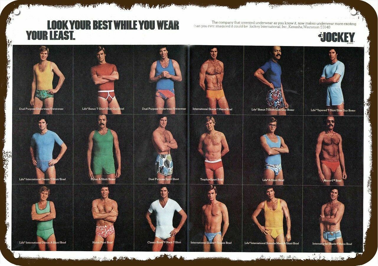 1976 JOCKEY Retro 70's Mens Underwear Vintage-Look DECORATIVE REPLICA METAL SIGN Без бренда