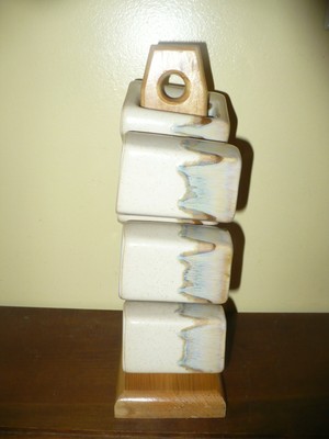 6 Rodolfo Padilla Drip Glazed Pottery Signed Espresso 3 Oz. Mugs Stacking w/Tree C&C Ceramics - фотография #4