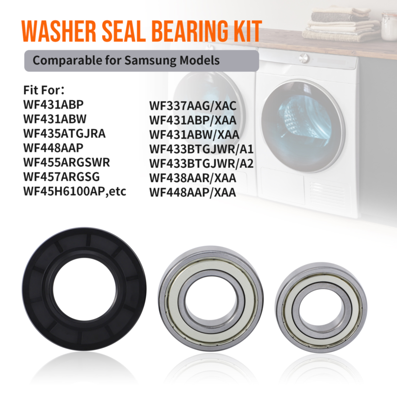 Washer Seal Bearing Kit For Samsung DC62-00156A 6601-002632 6601-002516 WF431ABP Alpha Rider Does Not Apply - фотография #3