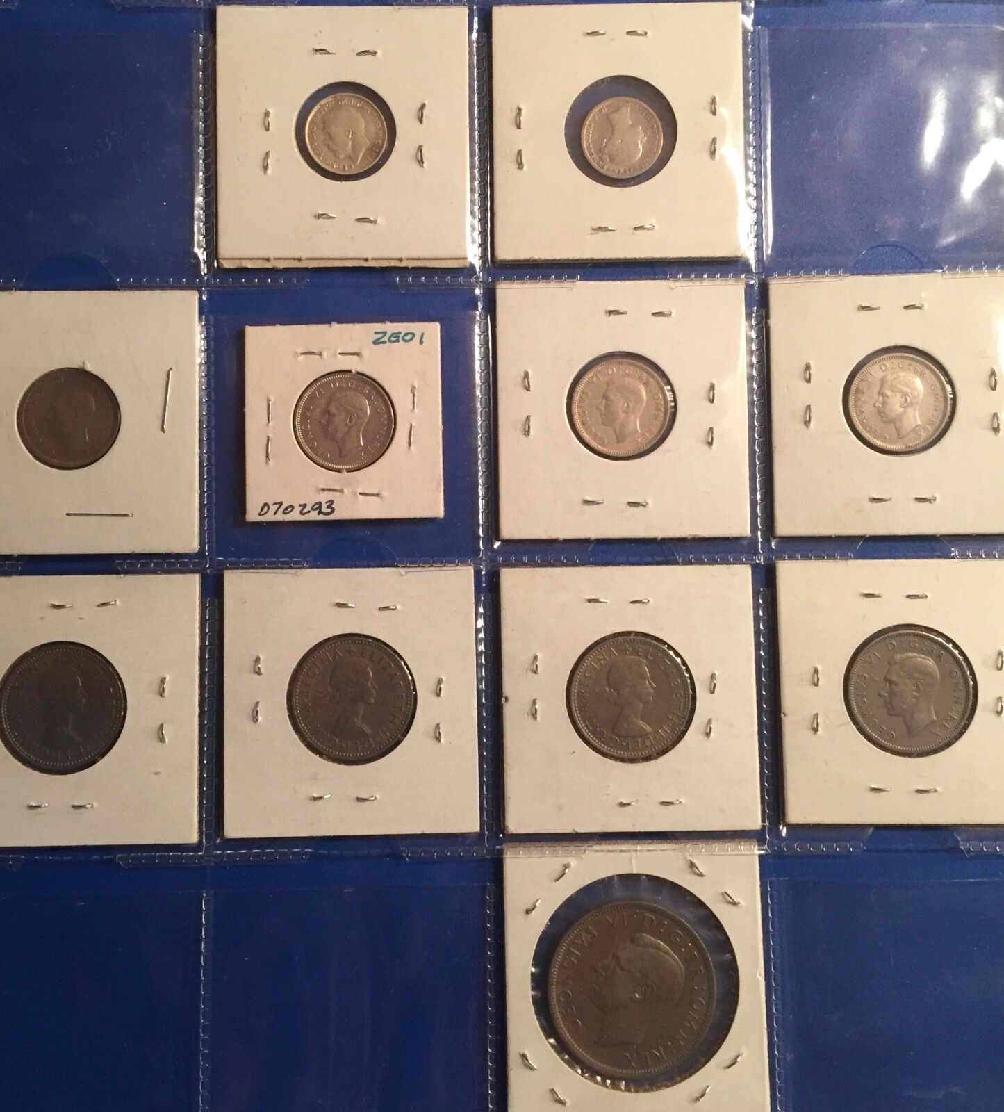 GB 1873-1962 lot of 11 inc. 2 three pence, 4 sixpence, 4 shillings & half crown Без бренда - фотография #2