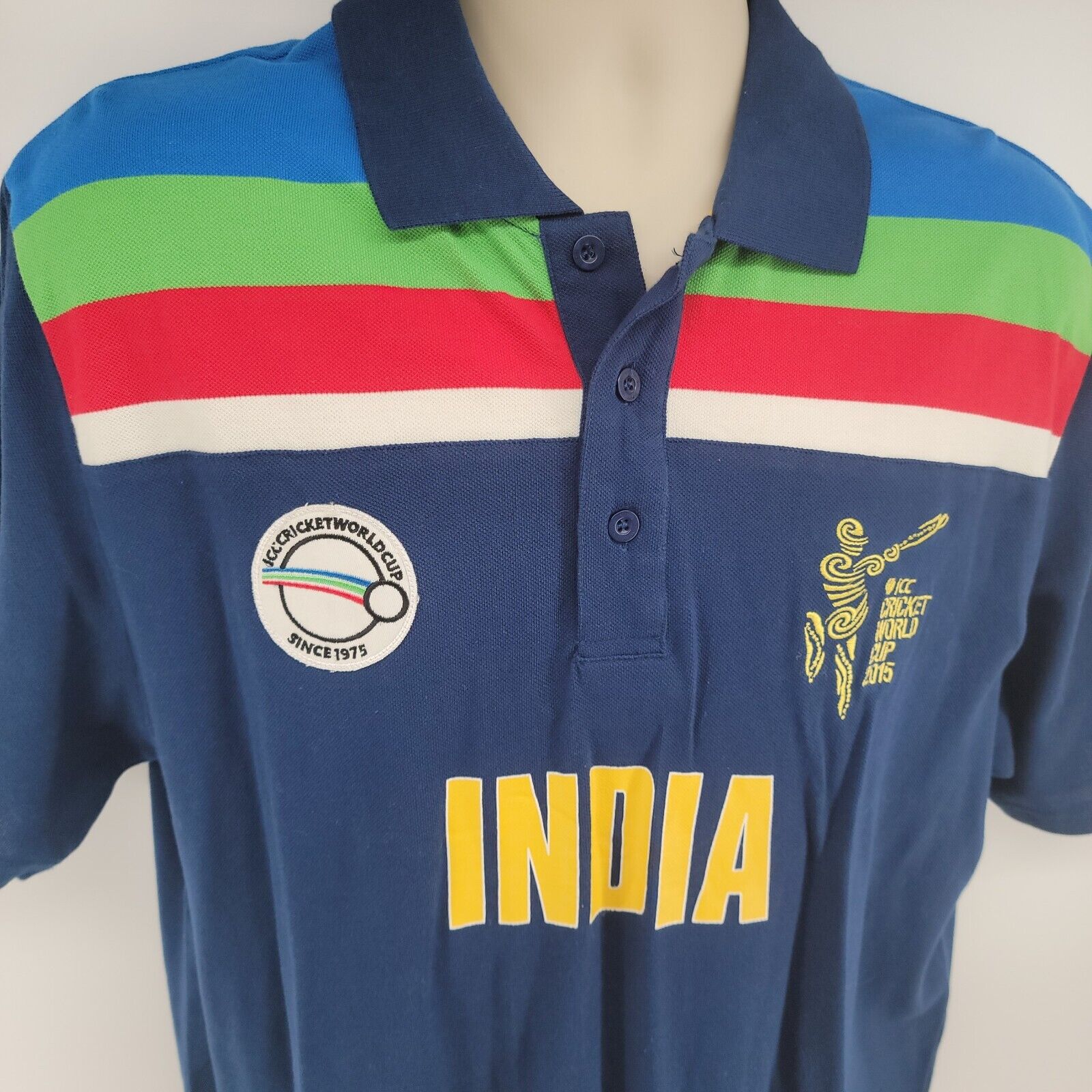 ICC Cricket World Cup 2015 India Jersey Polo Shirt Mens 2XL ICC Cricket World Cup CWC12398 - фотография #7