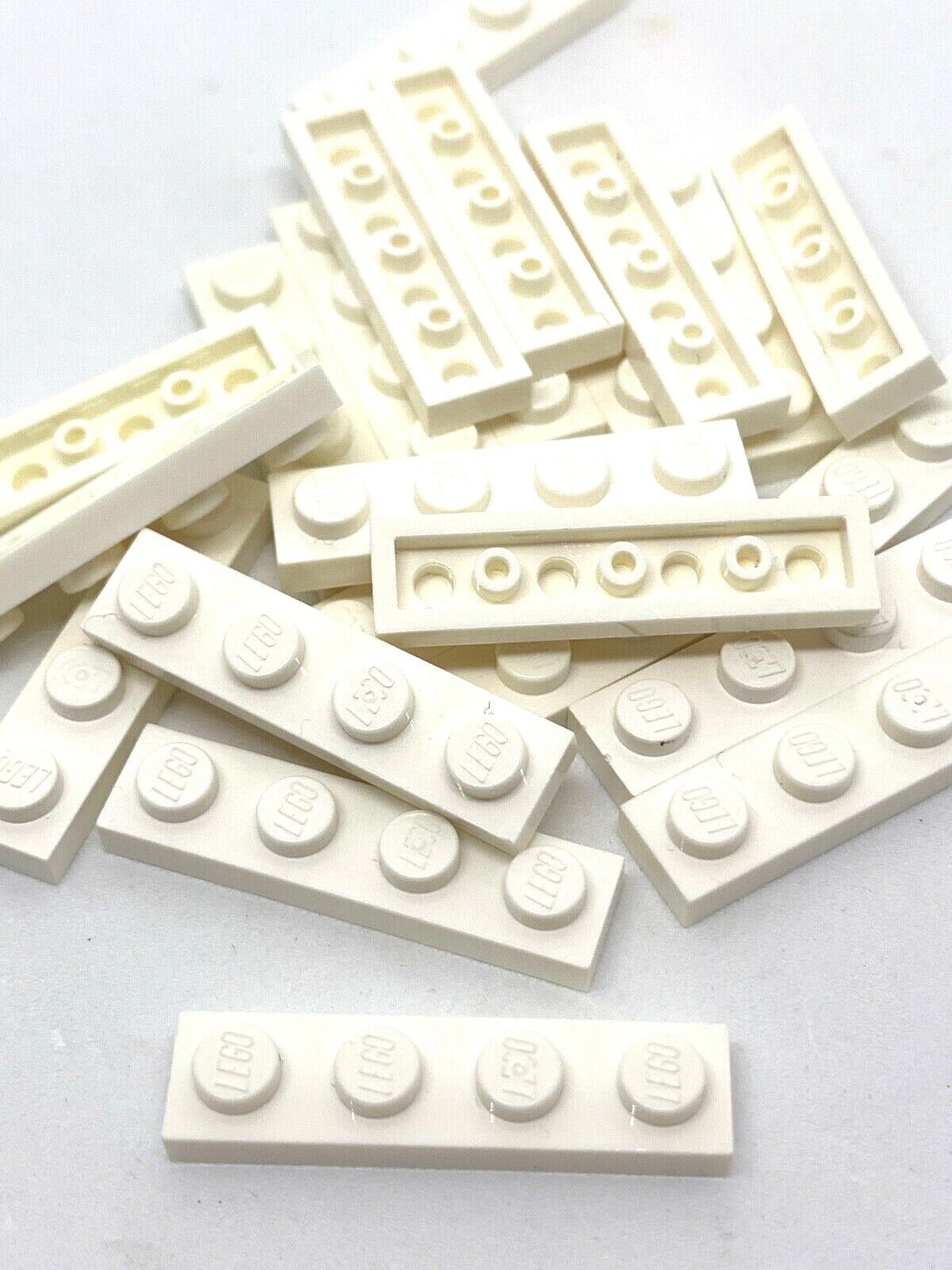 1X4 Lego 25 Piece Bulk Lot 1 x 4 Flat Plates WHITE Building Parts #3710 LEGO Does Not Apply