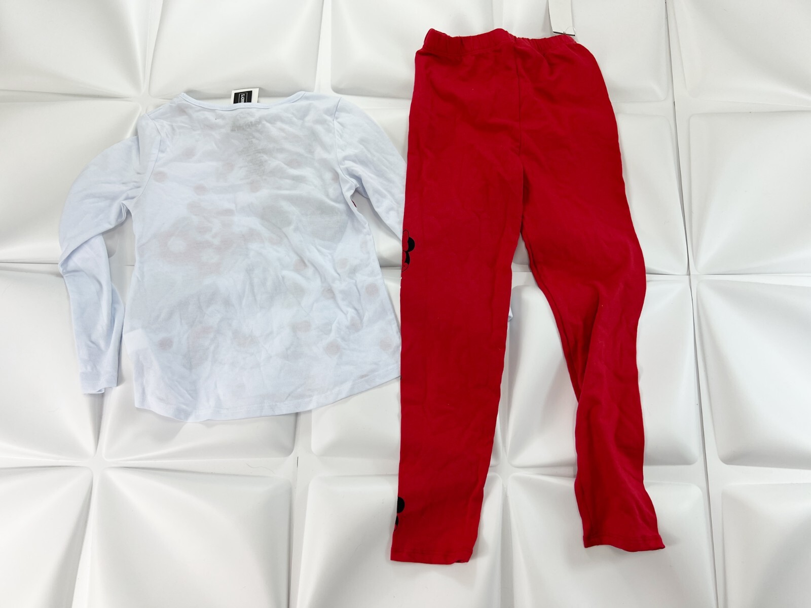 NWT Disney Jr Minnie Mouse Girl Sz 6X Mickey Glitter Bow Dot Top Legging 2pc Set Disney Does Not Apply - фотография #6