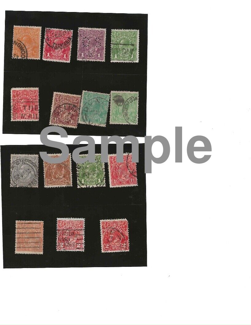 Australia 15 Early Stamps Used and Sold as a Lot; Free Shipping. Без бренда