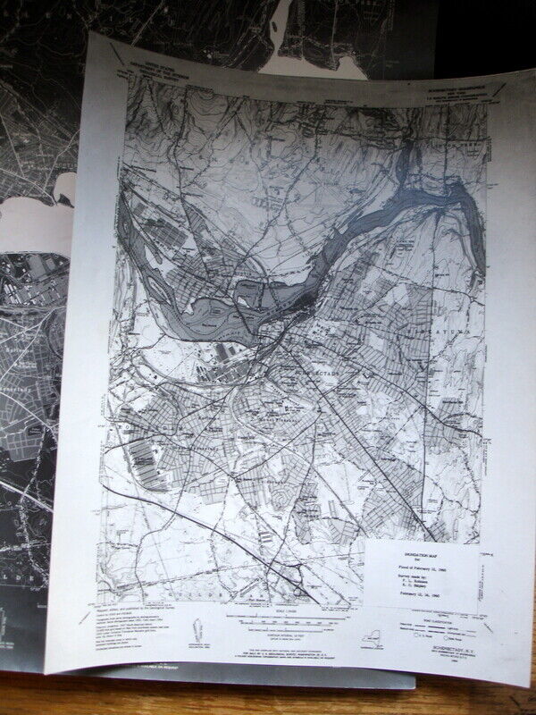 Vtg 1960 Flood Inundation Maps /Topos Negatives Hudson Mohawk Susq. Seneca R. NY Без бренда - фотография #4