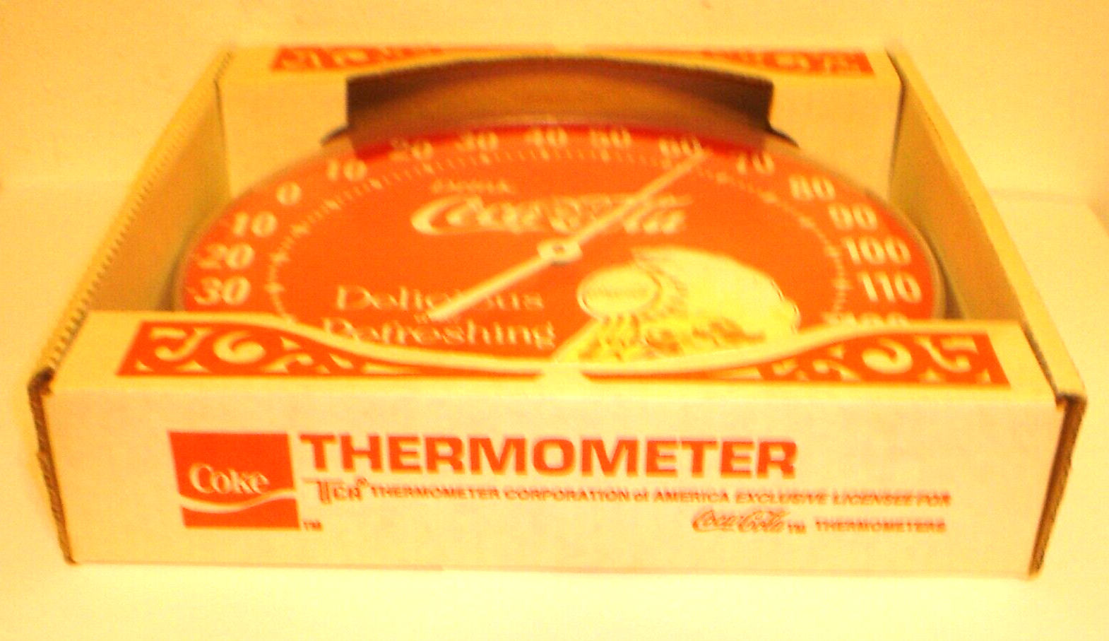 Vintage 1984 Tru Temp Coca-Cola Sprite Boy Jumbo Dial Thermometer USA New In Box Coca-Cola - фотография #6