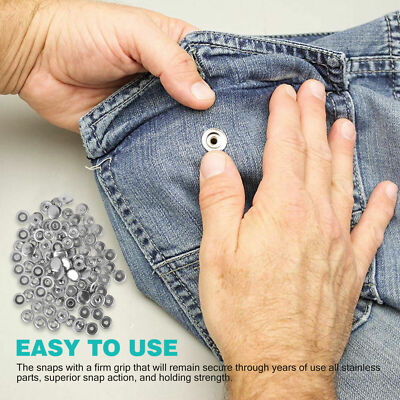 200X Snap Fastener Stainless Steel Boat Canvas Screw Press Stud Cover Button Kit EEEKit Does Not Apply - фотография #10