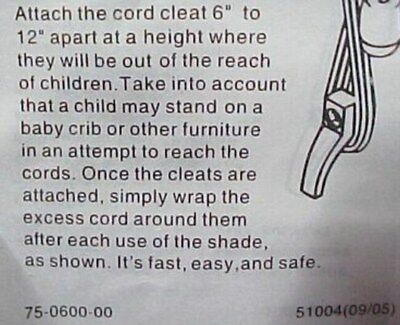 12 Blind Cord Tie Safety Cleat Sets, Clips Baby Childproof Drapery Curtain Child Montgomery 75-0600-00 - фотография #8