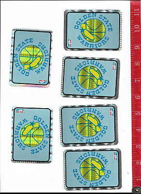 Vintage lot 6 Prismatic stickers early 1990's NBA Golden State Warriors Без бренда