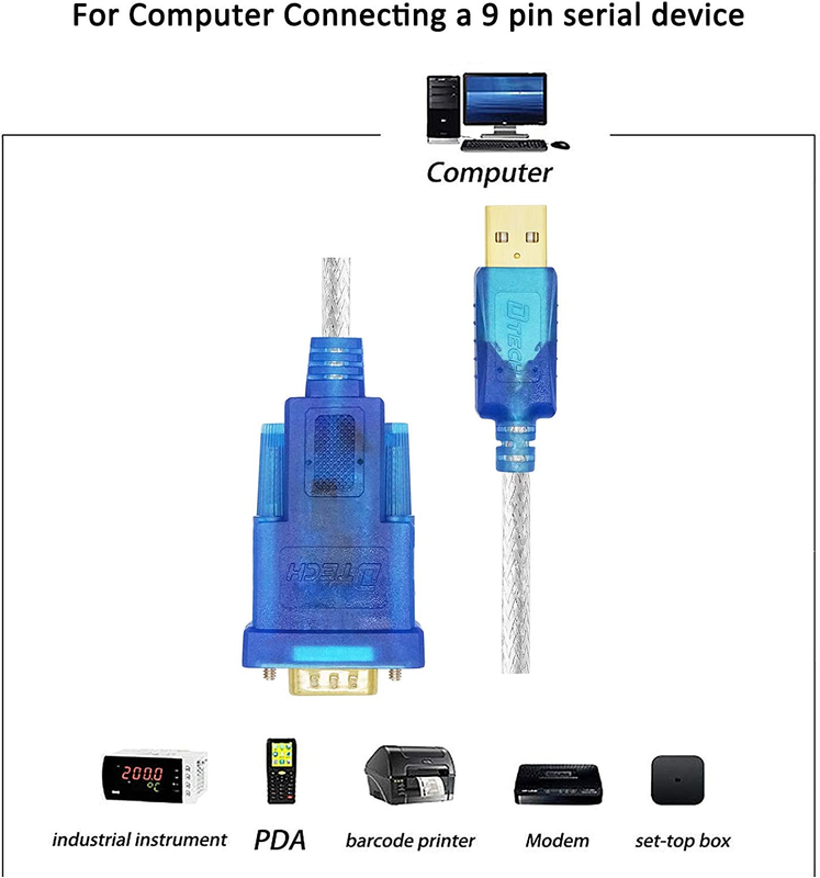 10Ft USB 2.0 to RS232 DB9 Serial Adapter - FTDI for Windows & Mac Does not apply - фотография #7