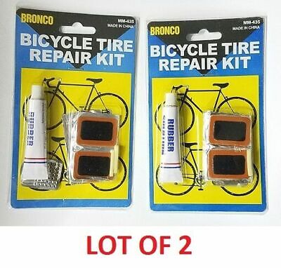 2X Bike Bicycle Flat Tire Repair Patch Glue Tool Set Tyre Rubber Tube Fix KiT BRONCO or Other MM-435, 11275, 52503, 25203, 25206