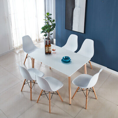 Set of 4 Dining Chair Plastic Chair for Kitchen Dining Bedroom Living Room White Fetines Does Not Apply - фотография #8