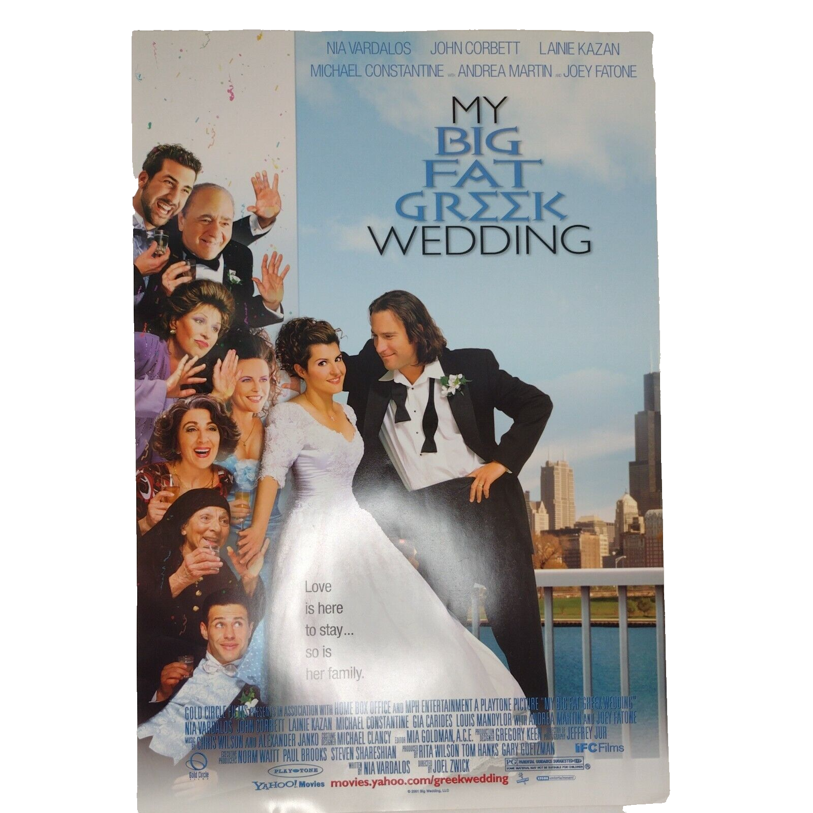 My Big Fat Greek Wedding Movie Poster: Window 13.5" X 20" Vintage- NOS NEW 2001 Без бренда - фотография #2