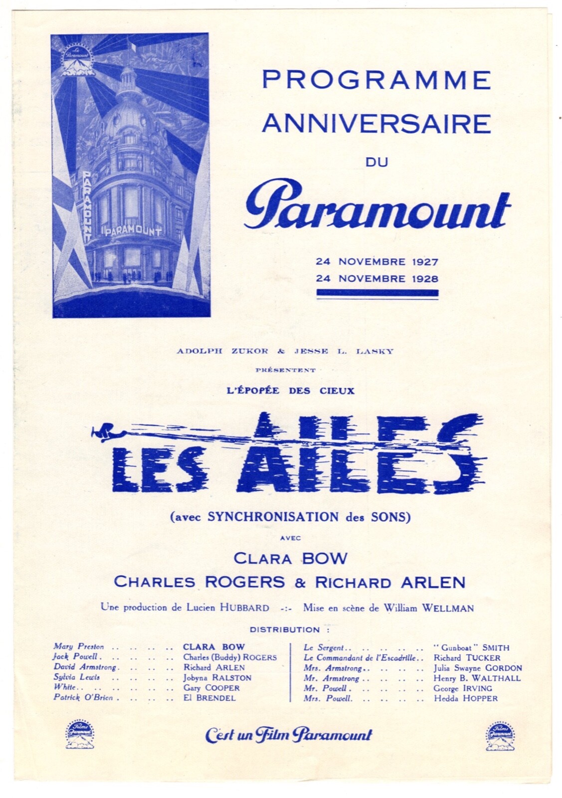 William A. Wellman's WINGS (1927) Original Release French Souvenir Book + Bonus Без бренда - фотография #7