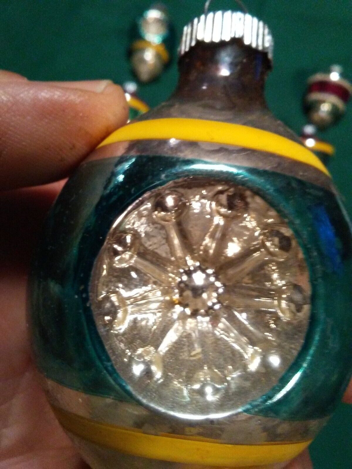 Lot of 12 Vtg Glass Double Indent Lantern Atomic Christmas Ornaments Shiny Brite Shiny Brite - фотография #9