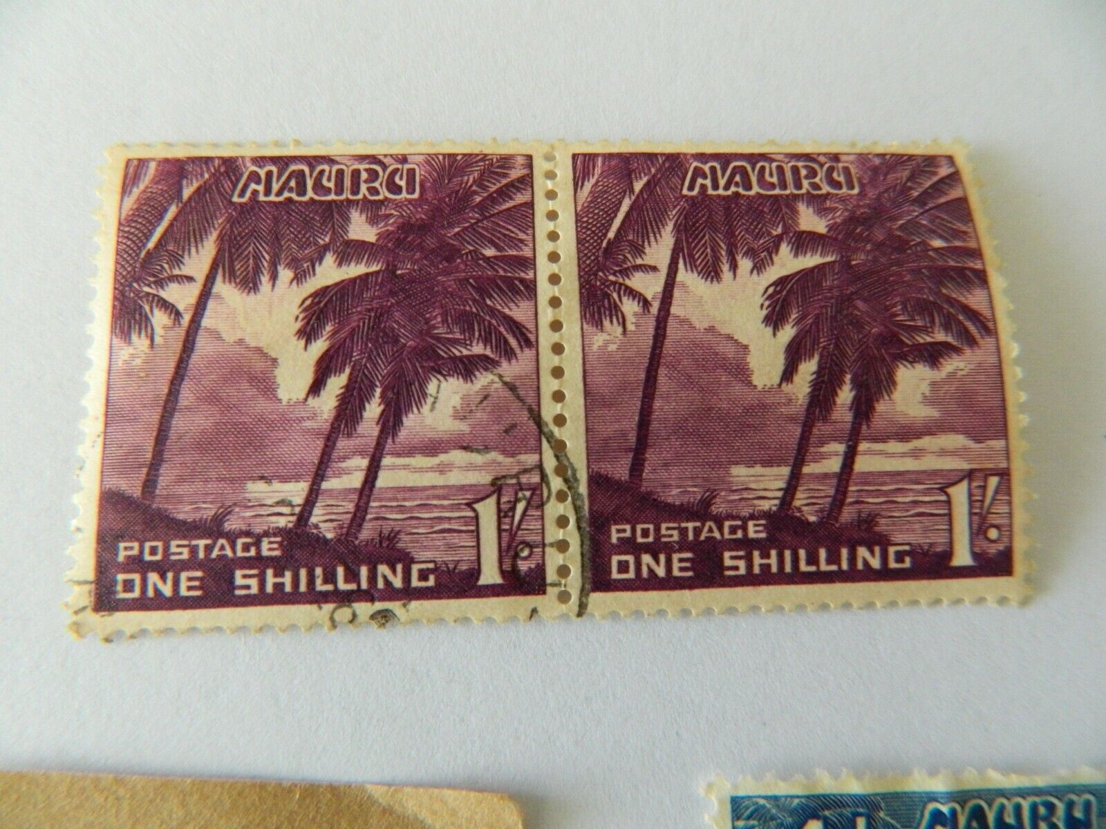 Vintage Stamps Used MAURU Postage 1 & 2 Shilling 4pcs Без бренда - фотография #3