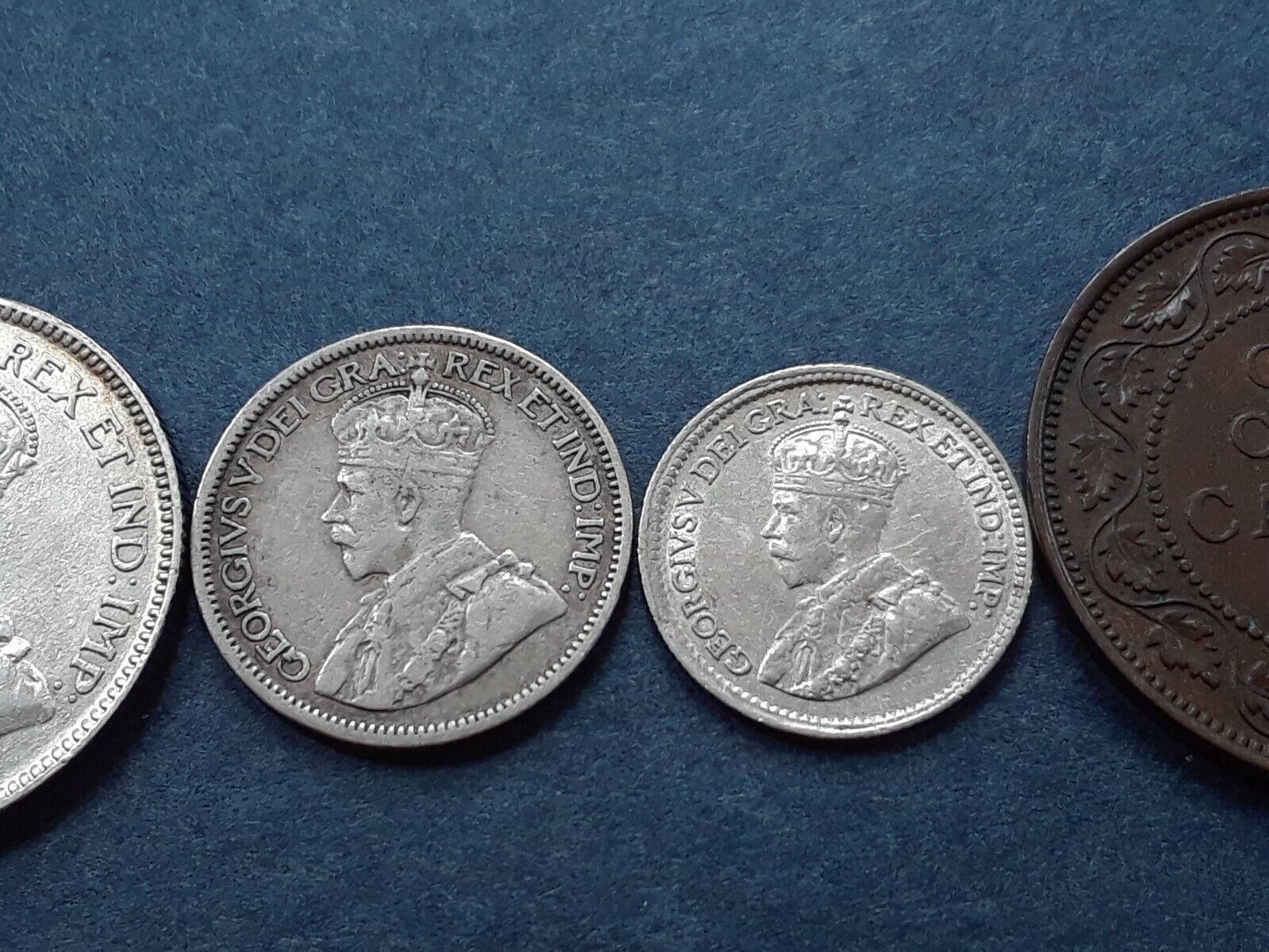 Canada 1919 coin set George V  50c, 25c, 10c, 5c, 1c Без бренда - фотография #10