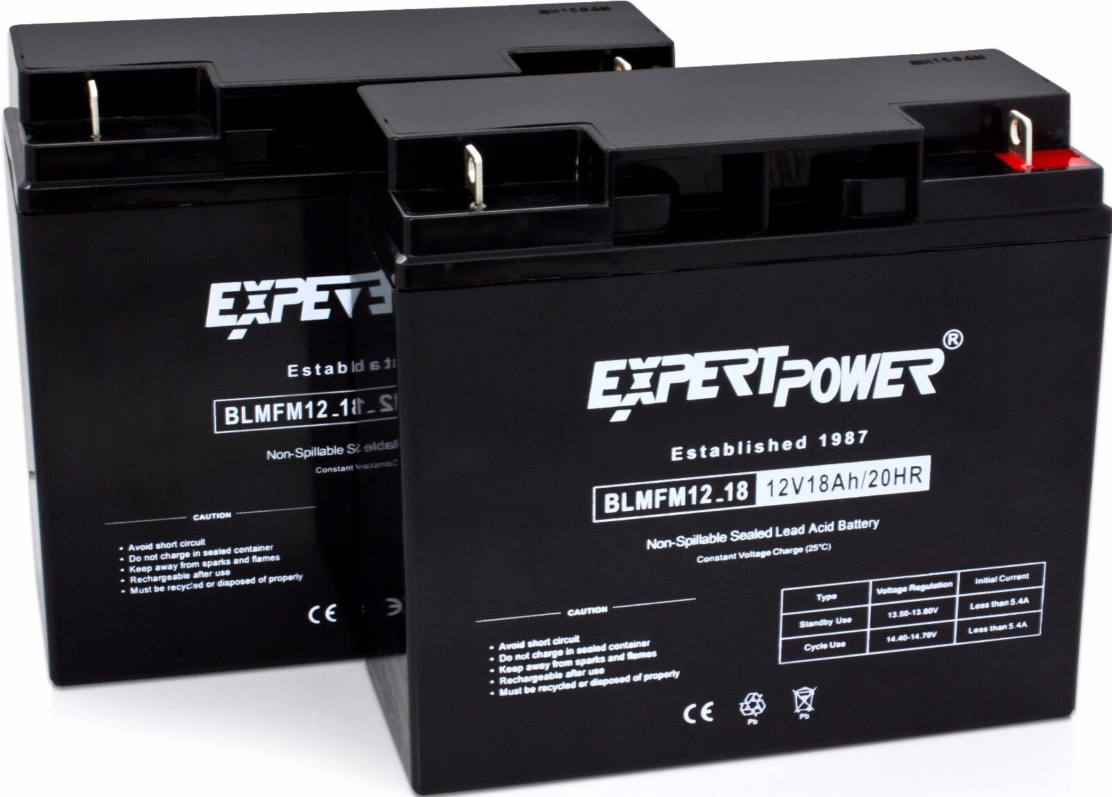 2 EXP12180 12V 18AH Battery for APC SmartUps 1400 1500 [Replacement for UB12180] ExpertPower EXP12180