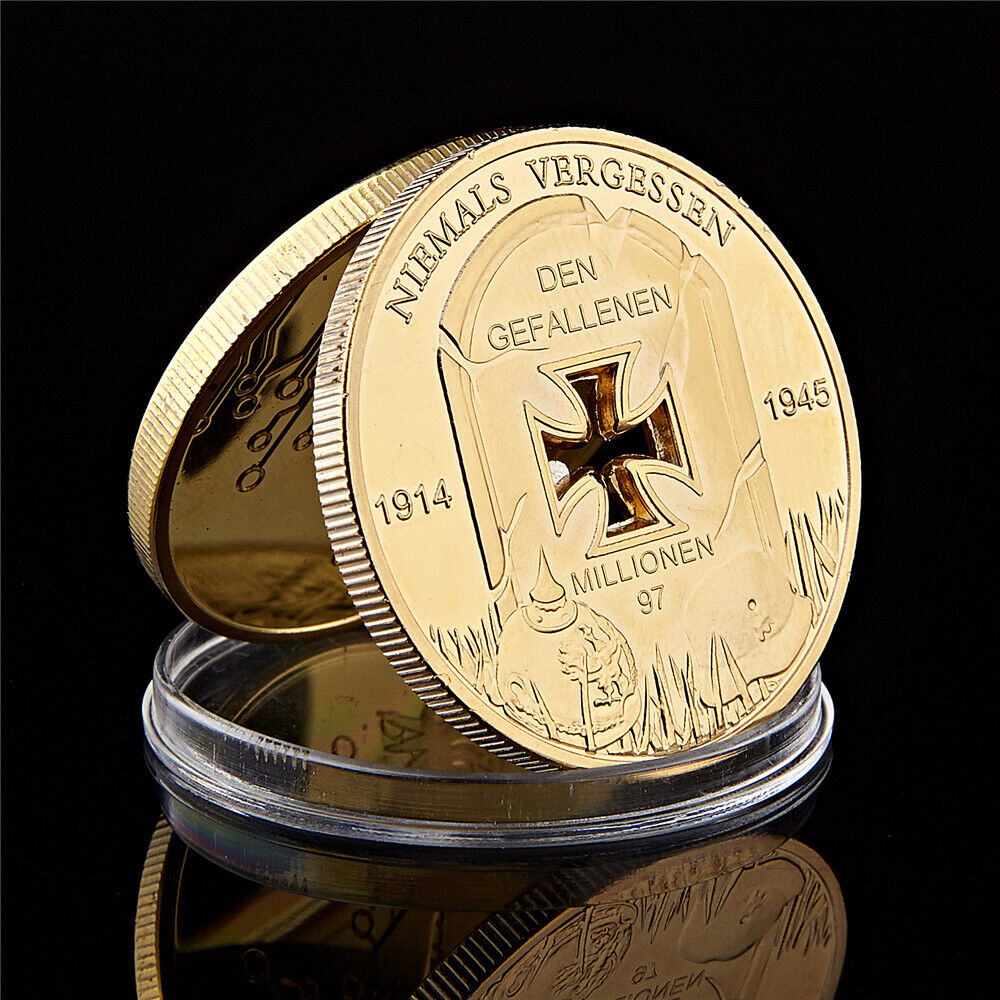 5PCS World War I Germany Cross Gold Ich Hatt Einen Kameraden Commemorative Coin Без бренда - фотография #3