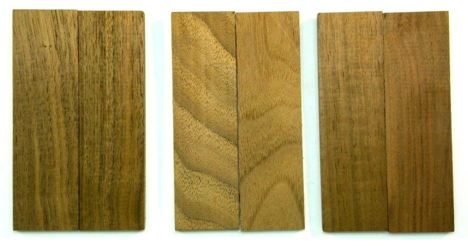 1 PAIR MATCHED 1-1/4 X 4-1/4" KNIFE HANDLE SCALES ROSEWOOD WOOD SLIGHT TAPER QC ROSEWOOD