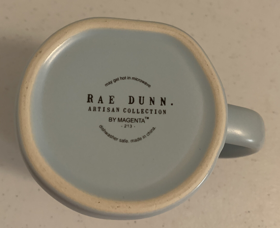 RAE DUNN Easter “HAPPY EASTER Y'ALL” Matte Blue W/ Black Letters VHTF Rae Dunn - фотография #6