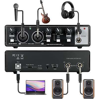 2X2 USB Audio Interface with 48V Phantom Power for Recording, Streaming and Podc EBXYA 076c112f-2cf1-4c93-9e48-4376fb74ef6c - фотография #3