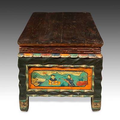 ANTIQUE MONK'S WRITING TABLE PAINTED PINE MONGOLIA CHINESE FURNITURE 19TH C.  Без бренда - фотография #4