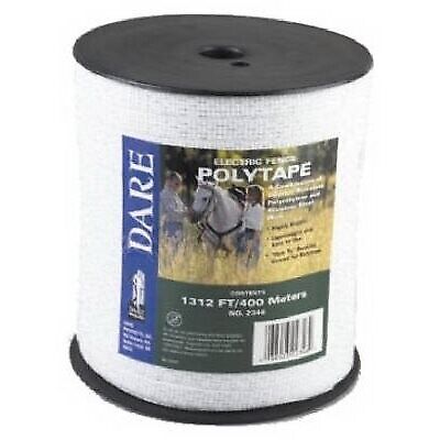 Electric Fence Tape,White Poly & 5-Wire Stainless Steel,.5-In.x1,312-Ft. -2346 Dare Products Inc 2346
