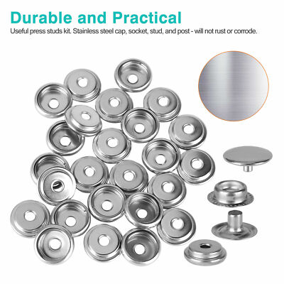 200X Snap Fastener Stainless Steel Boat Canvas Screw Press Stud Cover Button Kit EEEKit Does Not Apply - фотография #3