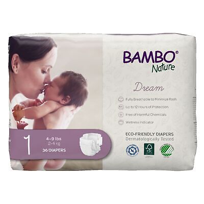 Bambo Nature Baby Baby Diaper Size 1 4 to 9 lbs. 1000016923 108 Ct Bambo Nature 1000016923