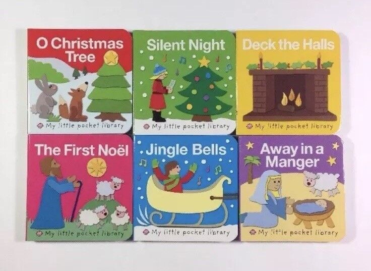 Christmas Childrens Board Books Box Set Pocket Library Lot 6  Prddy - фотография #5