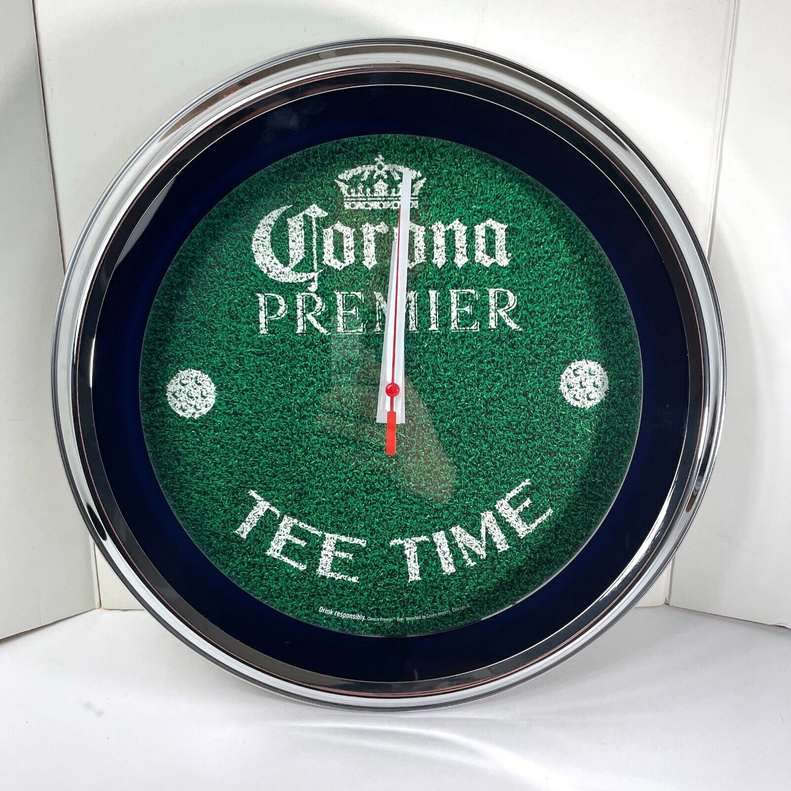 Corona Premier Beer Tee Time Golf Wall Clock Neon Light 16" Brand New Corona Premier - фотография #2