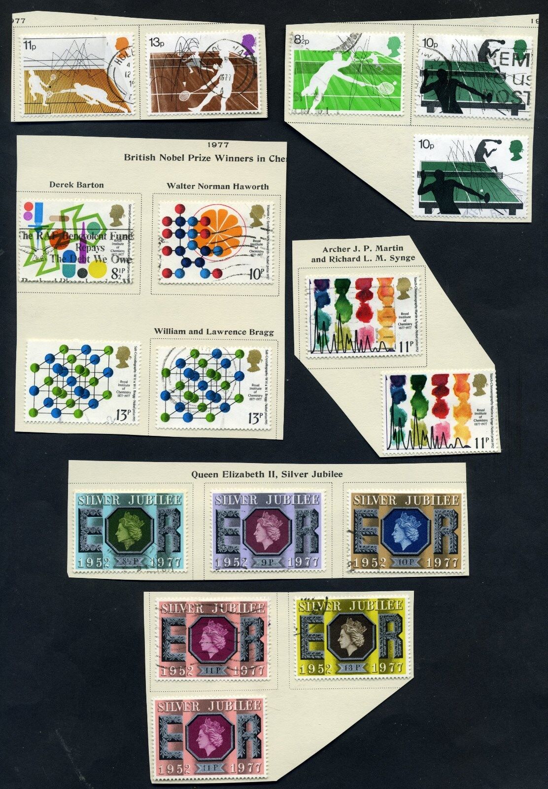 Lot of 30 stamps, UK, 1977. Scott 802-826 Five Complete Sets Без бренда