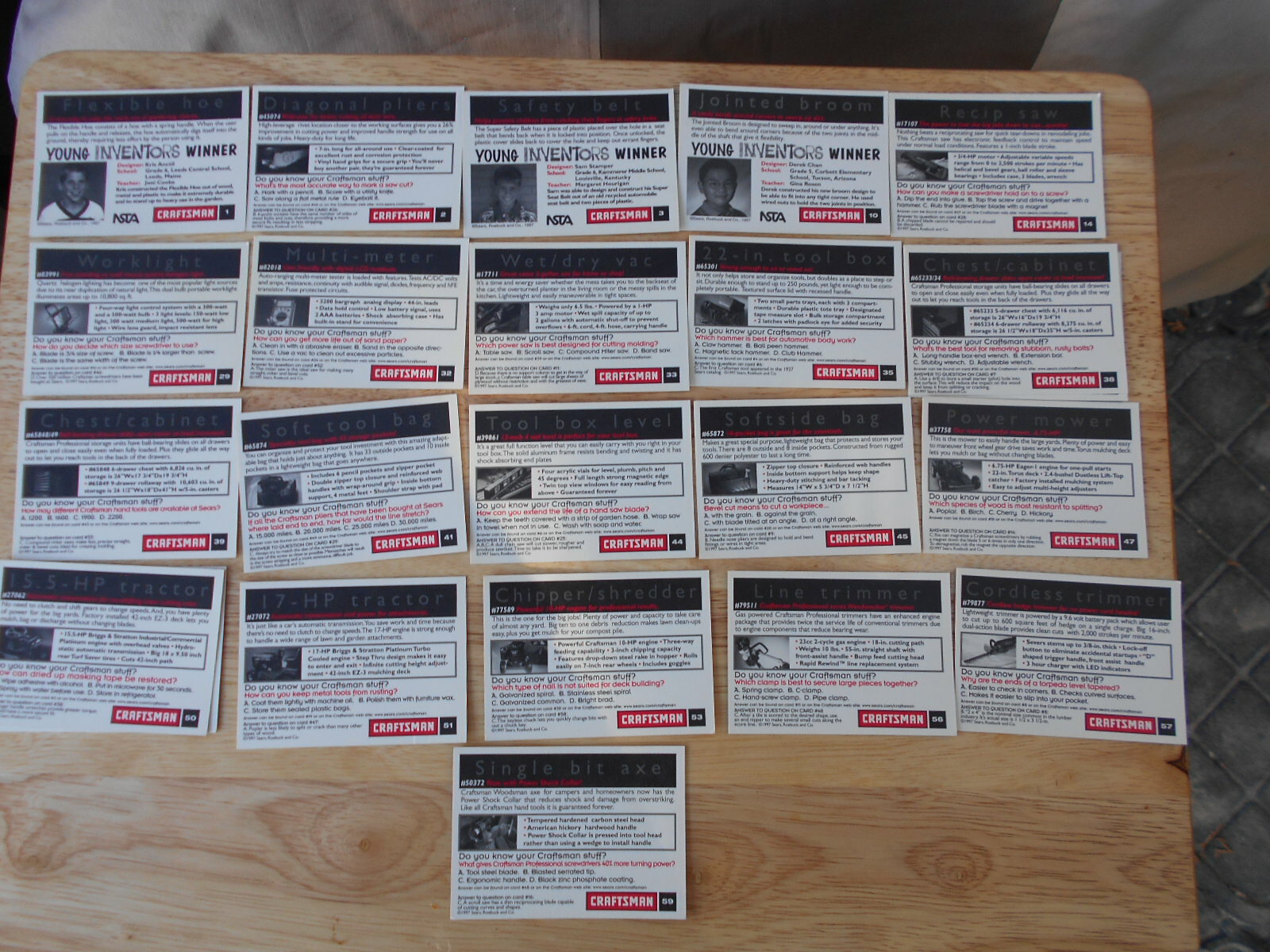 Craftsman's 1997 Collectable Trading Cards  lot of 23 Без бренда - фотография #2