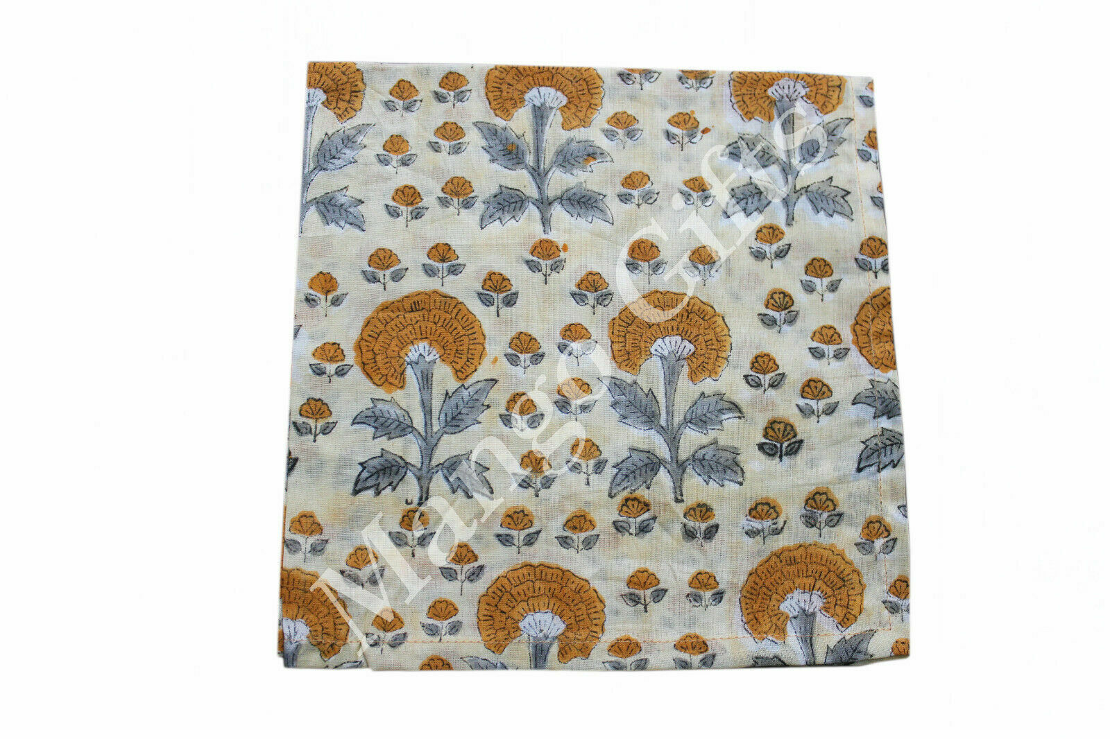 Indian Hand Block Print 100%Cotton Voile Fabric Napkins Set 24 Pc Floral Assort Block Does Not Apply - фотография #6