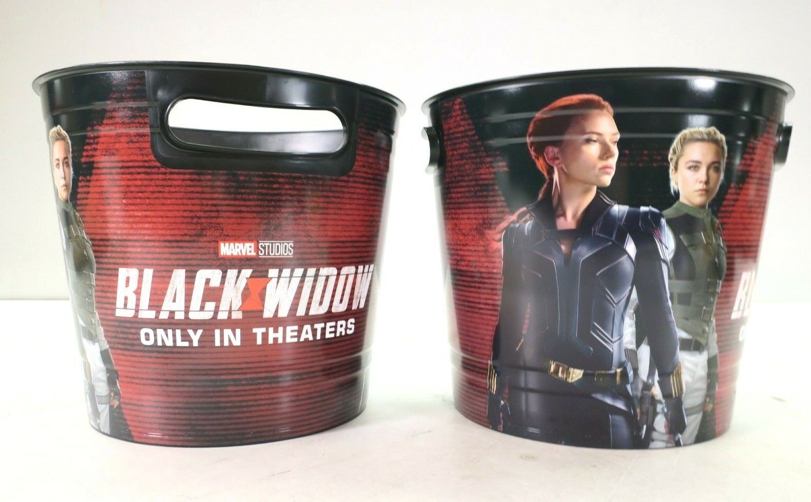 2 Pack Large Black Widow Plastic Theatre Popcorn Bucket Collectable Marvel Без бренда