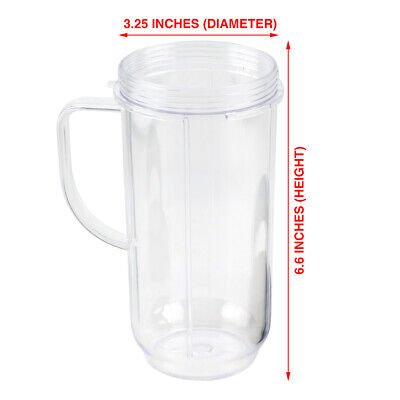 2 Pack 22 oz Tall Cup with To-Go Lid Replacement Part Magic Bullet 250W MB1001 Felji DOES NOT APPLY - фотография #4