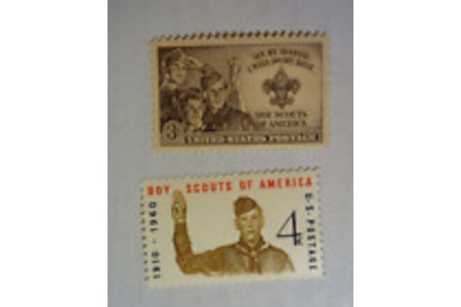 Lot of 2 - Vintage - MNH USA SCOUT Stamps - 1950's & 1960 Issue