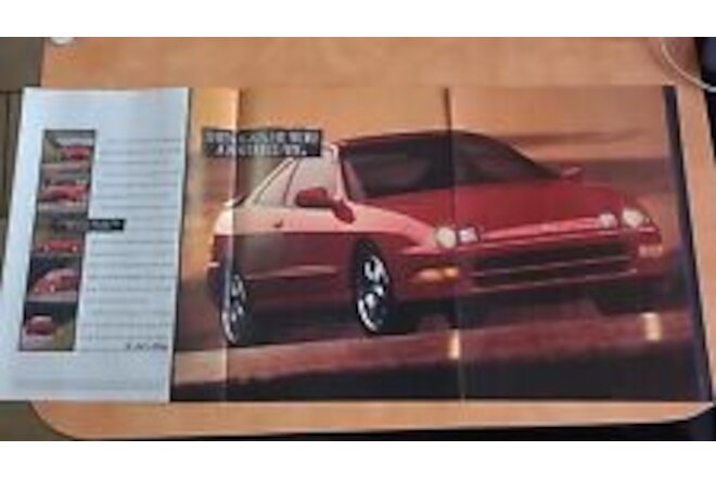 Vintage 1994 ACURA INTEGRA Car Print Ad 1990s RED 4-PG