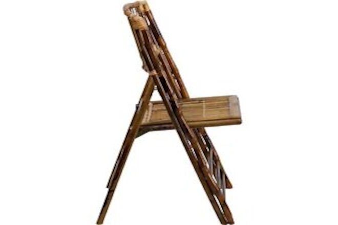 Flash Furniture Bamboo Folding Chair — 18 3/4in.W x 5in.D x 39in.H, Model#