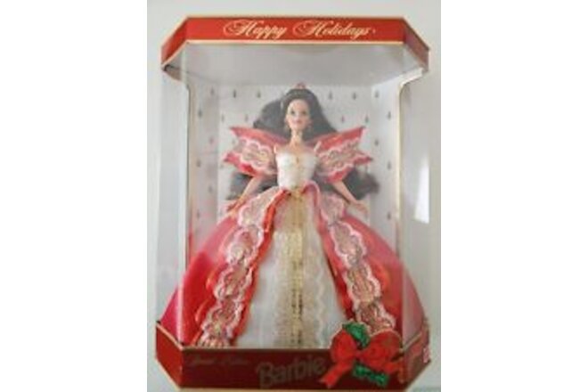 Barbie 1997 Happy Holidays 10th Anniversary Special Edition Red Ball Gown NIB