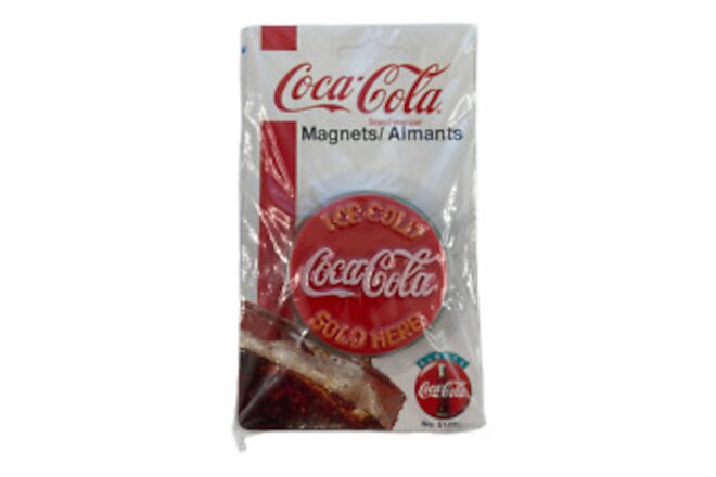 Vintage Coca Cola Collectible Magnet New In Package 1995 Ice Cold Sold Here