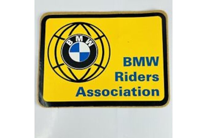 BMW Motorcycle Riders Association Vintage Yellow Sticker Decal BMWMOA 4"