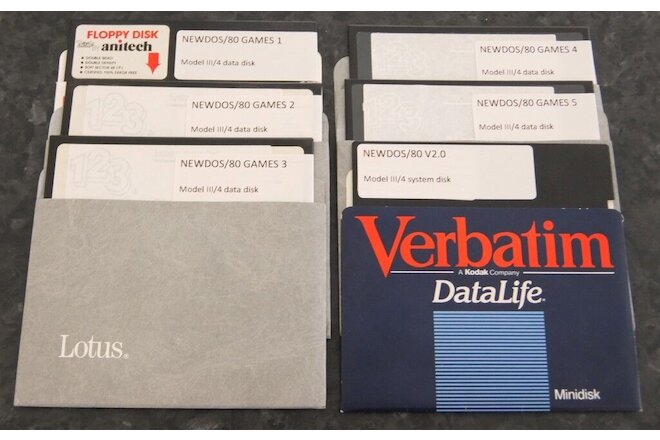6 Disks with 50+ Games for the TRS-80 Model III and 4 plus system boot disk