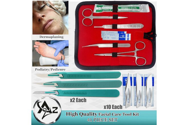 Best Dermaplaning Cleaning Face Care Kit - Disposable Scalpel+ Blades #16,10,11