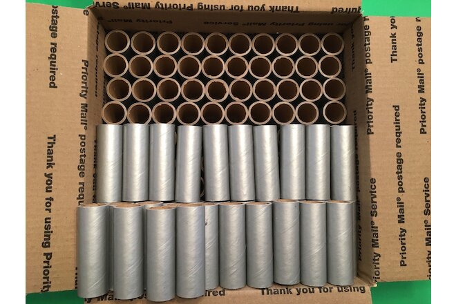 133 NEW Spiral 3 1/2"x1"x1/8" Fireworks Silver PYRO Cardboard Tubes W/End Plugs