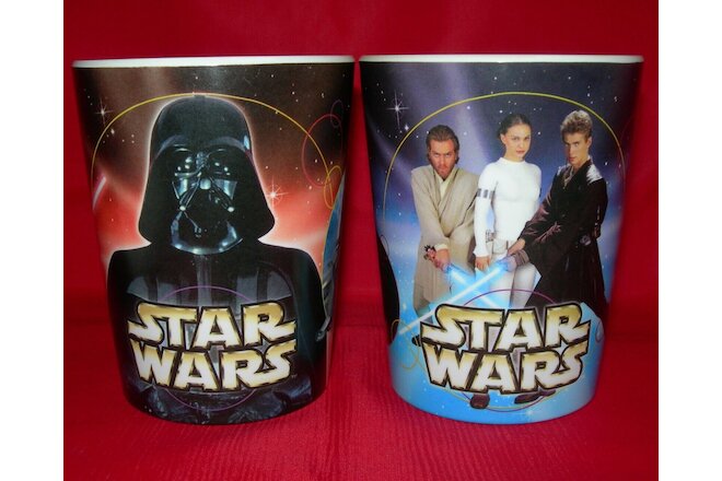 Star Wars lot 2 CUPS Tumblers 2002 GMI Cereal Promotion Mail away